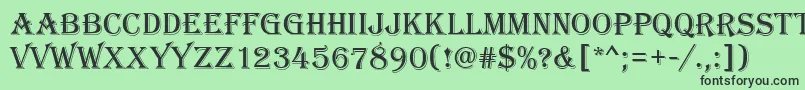 AlfredoRegular Font – Black Fonts on Green Background