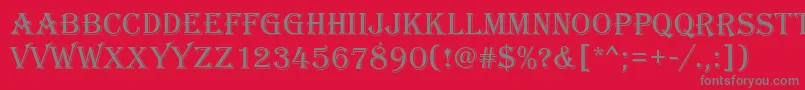 AlfredoRegular Font – Gray Fonts on Red Background