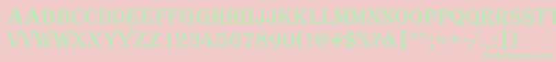 AlfredoRegular Font – Green Fonts on Pink Background