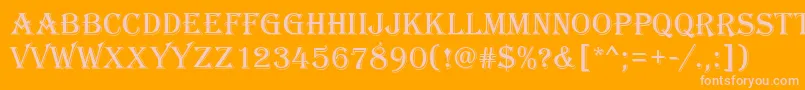Шрифт AlfredoRegular – розовые шрифты на оранжевом фоне