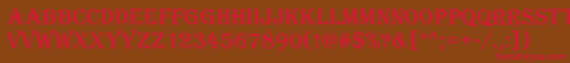 AlfredoRegular Font – Red Fonts on Brown Background