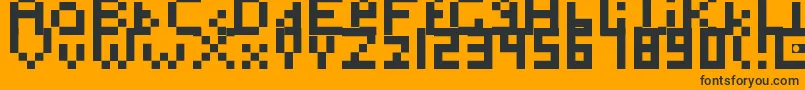 フォントToosimple – 黒い文字のオレンジの背景
