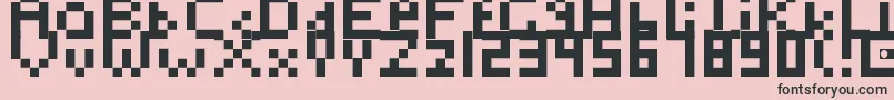 Toosimple-fontti – mustat fontit vaaleanpunaisella taustalla