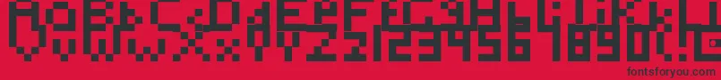 Шрифт Toosimple – чёрные шрифты на красном фоне