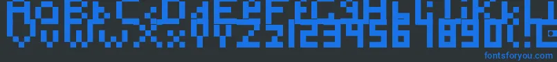 Toosimple Font – Blue Fonts on Black Background