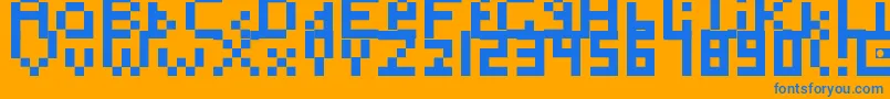 Toosimple Font – Blue Fonts on Orange Background