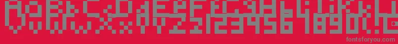 Шрифт Toosimple – серые шрифты на красном фоне