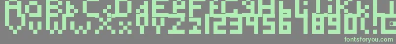 フォントToosimple – 灰色の背景に緑のフォント