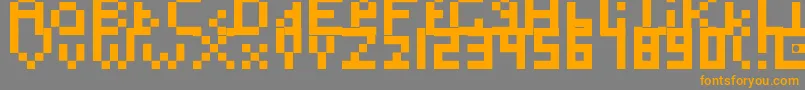Toosimple Font – Orange Fonts on Gray Background