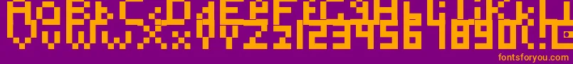 Toosimple Font – Orange Fonts on Purple Background