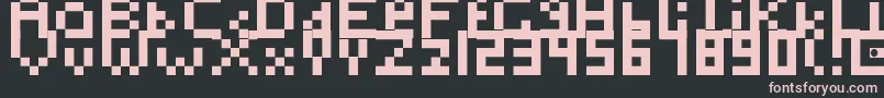 フォントToosimple – 黒い背景にピンクのフォント