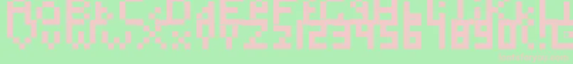フォントToosimple – 緑の背景にピンクのフォント