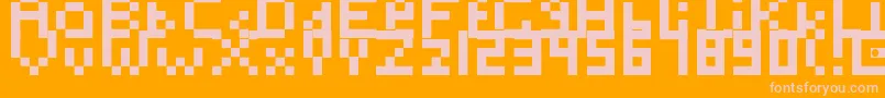 Toosimple Font – Pink Fonts on Orange Background