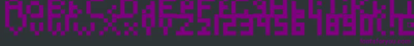 Шрифт Toosimple – фиолетовые шрифты на чёрном фоне