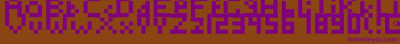 Шрифт Toosimple – фиолетовые шрифты на коричневом фоне