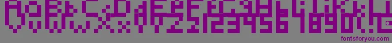 Шрифт Toosimple – фиолетовые шрифты на сером фоне