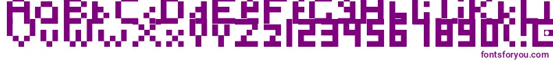 Czcionka Toosimple – fioletowe czcionki na białym tle