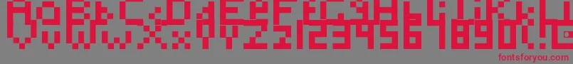 Шрифт Toosimple – красные шрифты на сером фоне