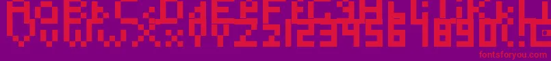 Fonte Toosimple – fontes vermelhas em um fundo violeta