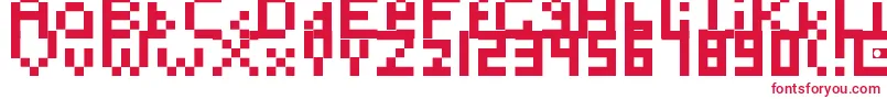 Шрифт Toosimple – красные шрифты на белом фоне