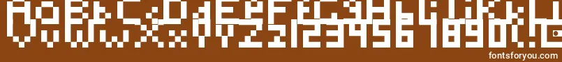フォントToosimple – 茶色の背景に白い文字