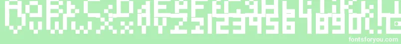フォントToosimple – 緑の背景に白い文字