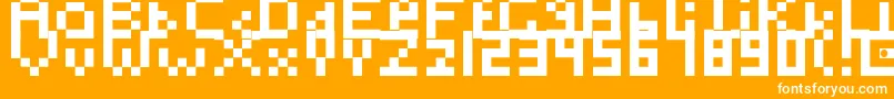Toosimple-fontti – valkoiset fontit oranssilla taustalla