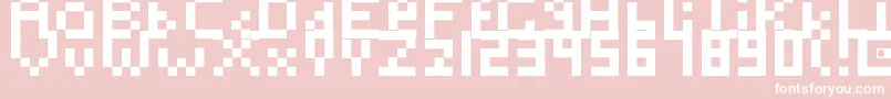Toosimple-Schriftart – Weiße Schriften auf rosa Hintergrund