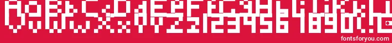 Шрифт Toosimple – белые шрифты на красном фоне