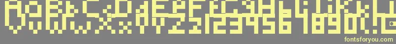 Toosimple-fontti – keltaiset fontit harmaalla taustalla