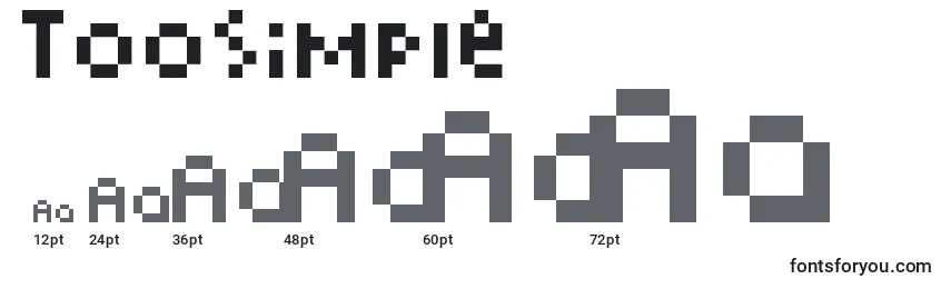 Размеры шрифта Toosimple