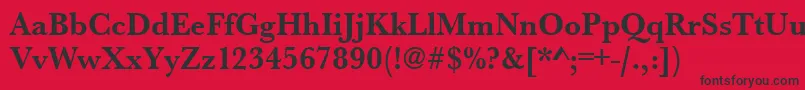 UrwbaskertnarBold Font – Black Fonts on Red Background