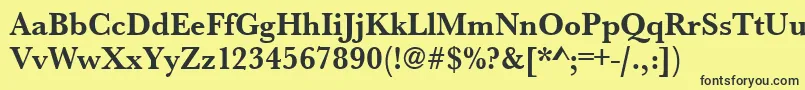 UrwbaskertnarBold Font – Black Fonts on Yellow Background