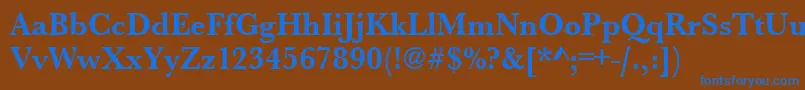 UrwbaskertnarBold Font – Blue Fonts on Brown Background