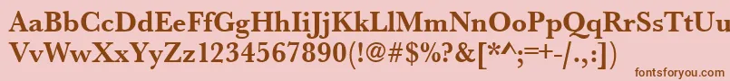 UrwbaskertnarBold Font – Brown Fonts on Pink Background