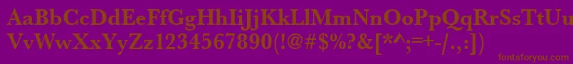 UrwbaskertnarBold Font – Brown Fonts on Purple Background