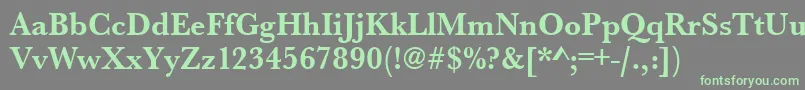 UrwbaskertnarBold Font – Green Fonts on Gray Background