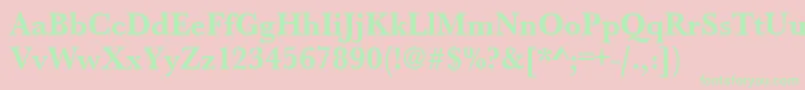 UrwbaskertnarBold Font – Green Fonts on Pink Background