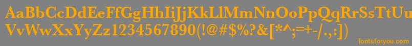 UrwbaskertnarBold Font – Orange Fonts on Gray Background