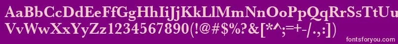 UrwbaskertnarBold Font – Pink Fonts on Purple Background