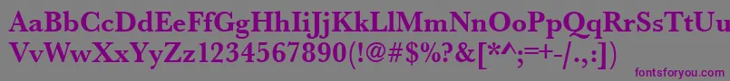 UrwbaskertnarBold Font – Purple Fonts on Gray Background