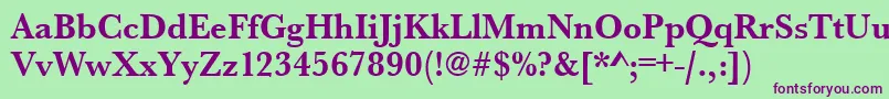 UrwbaskertnarBold Font – Purple Fonts on Green Background