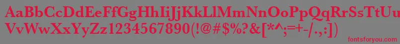 UrwbaskertnarBold Font – Red Fonts on Gray Background