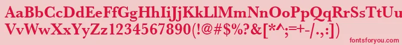 UrwbaskertnarBold Font – Red Fonts on Pink Background