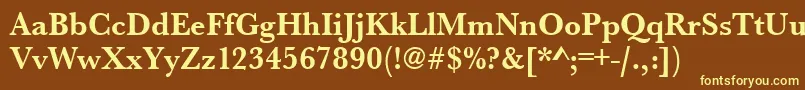 UrwbaskertnarBold Font – Yellow Fonts on Brown Background