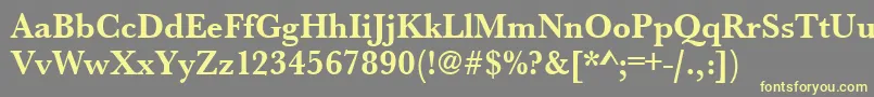 UrwbaskertnarBold Font – Yellow Fonts on Gray Background