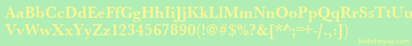 UrwbaskertnarBold Font – Yellow Fonts on Green Background