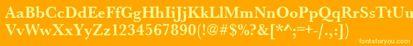 UrwbaskertnarBold Font – Yellow Fonts on Orange Background