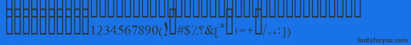 DiwaniBent Font – Black Fonts on Blue Background