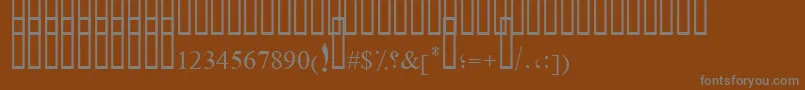 DiwaniBent Font – Gray Fonts on Brown Background